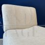 Vintage armchair with a modern design in white velvet, 1970s