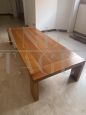 Vintage rectangular living room coffee table in Italian walnut wood