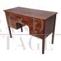 Antique Louis XVI style desk with drawers and inlaid threads