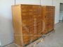 Pair of vintage wooden office drawer units