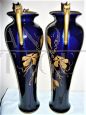 Pair of Tours Art Nouveau vases signed Gustave Asch, France, early 20th century