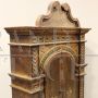 Antique 18th century hanging cabinet, lacquered and painted