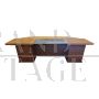 Art deco large desk in thuja briar