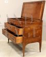 Antique sideboard with drawers from the Directoire era in walnut, 18th century Italy