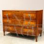 Antique Directoire chest of drawers in inlaid walnut, Italy 18th century                         
                            