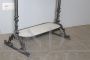 Antique 19th century Tuscan dressing table in iron and Carrara marble