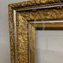 Antique rectangular frame in gold and silver leaf, Italy 19th century