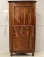 Louis Philippe cantonal corner unit in walnut, 19th century Italy