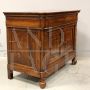 Antique Louis Philippe Capuchin sideboard in carved walnut, Italy 19th century