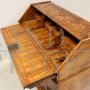 Antique Louis XV chest of drawers with drop-down top in walnut briar, Italy 18th century