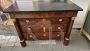 Antique Empire chest of drawers in briar with black marble top        