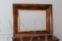 Antique Charles X tray frame in walnut with gold leaf          