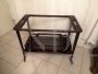 40s food trolley with removable glass tray