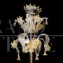 Rezzonico style chandelier in golden crystal Murano glass