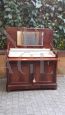 Antique mahogany feather sideboard with retractable marble dressing table, 19th century France