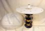 70s space age table lamp in plexiglass and brass