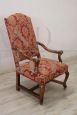 Majestic antique padded armchair from the early 18th century