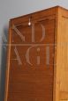 Art deco oak roller shutter filing cabinet, 1940s