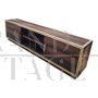 TV stand sideboard in briar wood and brass