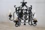 Antique style wrought iron chandelier with 5 lights