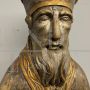 Large 17th century Mecca-gilt silver bust sculpture of Saint Nicholas