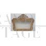 Antique horizontal golden mirror with cymatium