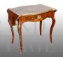 Antique French Napoleon III extendable writing table with inlays