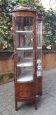 Antique Napoleon III crystal display cabinet, wavy and inlaid