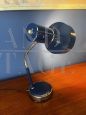 1970s desk lamp in blue lacquered metal