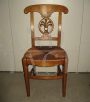 Set of 4 vintage straw chairs in walnut, never used