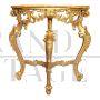 Antique Venetian Louis XVI style console in carved and gilded wood