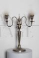 Antique silver metal candelabra