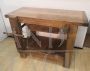 Carpenter's work table with drawer, in solid oak and ash wood