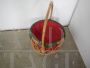 Vintage 70s wicker basket with lid