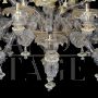 Rezzonico chandelier in golden Murano glass with yellow daffodils