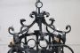 Antique style wrought iron chandelier with 5 lights