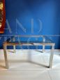 Mid-century modern coffee table in steel and glass, 1970s