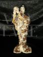 Authentic Japanese statue in Imperial Satsuma porcelain, Japan 19th century