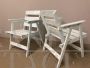 Pair of vintage shabby outdoor armchairs, 1950s