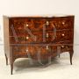 Antique Louis XV chest of drawers in walnut, 18th century Italy