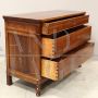 Antique Charles X chest of drawers in walnut from Italy, 19th century