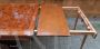 Antique 4 meter extendable table with checked inlaid top