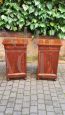 Pair of antique Louis Philippe Capuchin bedside tables with gorge