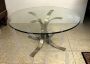 Coffee table attributed to Osvaldo Borsani in steel and glass