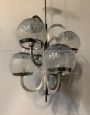 Vintage chandelier by Carlo Nason with 6 Murano glass spheres, 1960s