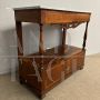 Antique 19th century console sideboard with drawers and bardiglio marble top