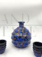 Murano glass coffee set with bottle and six cups attributed to Toso