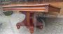 Antique 4 meter extendable table with checked inlaid top