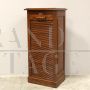 Mahogany roller shutter archive filing cabinet