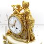 Napoleon III pendulum clock in gilded bronze and marble, 1800